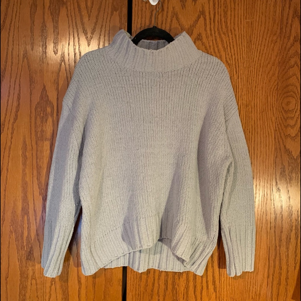 Gray Turtleneck Sweater